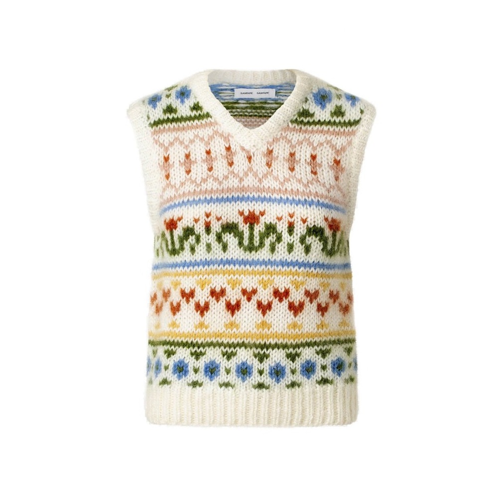 Samsøe Samsøe Chunky Knit V-Neck Sweater Vest